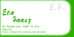 eta haasz business card